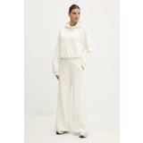 Reebok Bombažen pulover ženski, bež barva, s kapuco, 100214102 | Shoptok.si