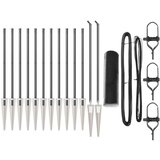  Set ograde Set od 2 Siva Metal 25 x 1 m Izdržljivo | shoptok.hr