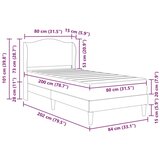  Okvir za krevet Siva 80 x 200 cm Umjetna koža - Siva 80 x 200 cm | shoptok.hr