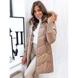 DStreet Kurtka zimowa damska pikowana LAGOON kamelowa | shoptok.hr