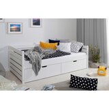 MID.YOU Postelja S Predalom Naomi, 90x200, Bor, Bela, Masivna | Shoptok.si