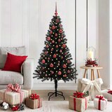  Božićno drvce s 150 LED svjetlima s stalakom Crna 150 cm PVC | shoptok.hr