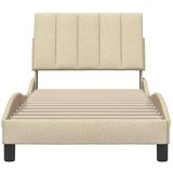  Okvir za krevet bez madraca krem 90x200cm od tkanine - Krema 90 x 200 cm | shoptok.hr
