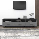 TV ormarić HAMAR tamnosivi 158 x 40 x 40 cm od masivne borovine | shoptok.hr