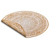NORTHRUGS Oker rumena/bela okrogla zunanja preproga ø 140 cm Siruma – | Shoptok.si