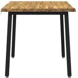  70 x 70 x 75 cm Čvrsto drvo akacije Bijela i crna Četvrtasti - Bijela i crna 70 x 70 x 75 cm Živi rub | shoptok.hr