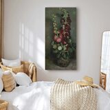  Slika - Vincent Van Gogh – Vase of Hollyhocks 30x60 Na talijanskom platnu | shoptok.hr
