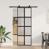  Klizna vrata s priborom 76 x 205 cm kaljeno staklo i aluminij | shoptok.hr