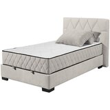 MID.YOU POSTELJA Z VZMETNICO 120 cm x 200 cm , tekstil, leseni material bež | Shoptok.si
