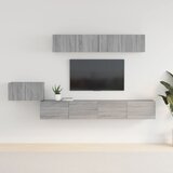  5-dijelni set TV ormarića sivog sonome konstruirano drvo | shoptok.hr