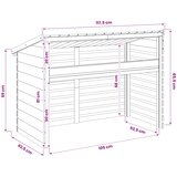  Pokrov za klima uređaj 117,5x62,5x85,5 cm Impregnirana borovina | shoptok.hr