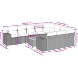  11-dijelni set vrtnih sofa od poliratana s jastucima bež | shoptok.hr