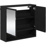  Kopalniška ogledalna omara s polico Črni hrast 65 x 20 x 60 cm, (5000064468) | Shoptok.si