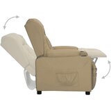  Fotelja na podizanje od umjetne kože boja cappuccina - Boja cappuccina 1 | shoptok.hr