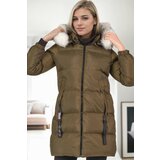 Dewberry Z6705 WOMEN'S COAT-KHAKI-1 Cijene
