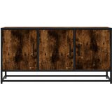 TV ormarić dimljeni hrast 100x35x50cm konstruirano drvo i metal | shoptok.hr