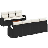  Sjedeća garnitura za vrt 8 kom. Crna i Krema poliratan 234 x 62 x 69 cm | shoptok.hr