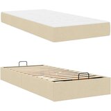  Posteljni okvir z vzmetnico z vzmetnico 2 pcs krema blago, (5000123808) | Shoptok.si
