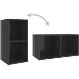 TV omarice 2 kosa visok sijaj sive 72x35x36,5 cm iverna plošča, (20733312) | Shoptok.si