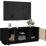 TV omarica črna 110x35x40,5 cm trdna borovina, (20731619) | Shoptok.si