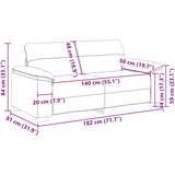  Dvosjed Kauč 180x81x84 cm Laneno platno | Shoptok.si