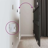 vidaXL Stensko posteljno vzglavje sivo 147x3x60 cm trdna borovina | Shoptok.si