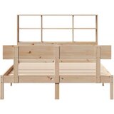 vidaXL Knjižna postelja brez vzmetnice 140x200 cm trdna borovina | Shoptok.si