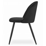  BELLO stolica od crnog baršuna s crnim nogama x 1 | shoptok.hr