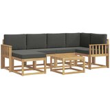  Set vanjskih sofa 7 kom. Bijela i antracit Čvrsto drvo akacije | shoptok.hr