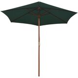  Suncobran 270 x 270 cm s drvenim stupom zeleni | shoptok.hr