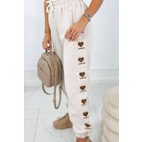 Kesi Amour beige melange cotton trousers | shoptok.hr