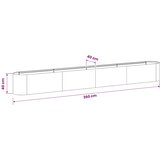  Povišeni vrtni krevet Crna 360 x 40 x 40 cm | shoptok.hr