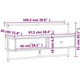 TV ormarić zidni boja hrasta 100 5x30x51 cm konstruirano drvo | shoptok.hr