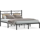 Metalni Kovinski posteljni okvir brez vzmetnice sonoma hrast 183x213 cm, (21829081) | Shoptok.si