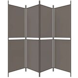 Sobna pregrada s 4 panela antracit 200 x 180 cm od tkanine | shoptok.hr