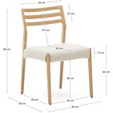 Kave Home Bež/v naravni barvi jedilni stol iz masivnega hrasta Cudia – | Shoptok.si