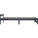  Za krevet od masivne borovine tamnosivi 100 x 200 cm | shoptok.hr