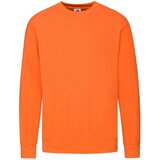 Fruit Of The Loom Orange Men's Sweatshirt Lightweight Set-in-Sweat Sweat Cene