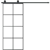 vidaXL Drsna vrata z opremo 90x205 cm ESG steklo in aluminij | Shoptok.si
