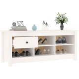 Ormarić za cipele bijeli 110 x 38 x 45,5 cm od masivne borovine | shoptok.hr