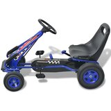 vidaXL Go Kart s Pedalama i Podesivim Sjedalom Plavi | shoptok.hr