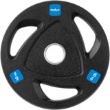 Rebel Active olimpijski utezi od lijevanog željeza, obloženi gumom, set od 2 x 10 kg, rupa 51 mm | shoptok.hr