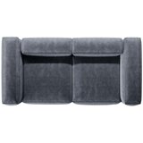 Cosmopolitan Design Prašno modra sedežna garnitura iz rebrastega žameta 224 cm Bergano – | Shoptok.si