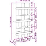 vidaXL Regal za knjige boja hrasta 100x33x187,5 cm konstruirano drvo | shoptok.hr