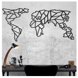 Bystag Zidna dekoracija Mapa svijeta, 60x120 cm 2 mm, Crna | Eponuda.ba