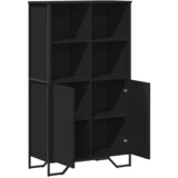  Visoka komoda crna 79,5 x 35,5 x 137,5 cm od konstruiranog drva | Eponuda.com