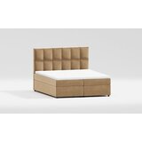 Ropez Oker žuti tapecirani bračni krevet s prostorom za odlaganje 200x200 cm Flip – | shoptok.hr