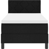 Box Postelja z vzmetnico z vzmetnico Črna 80 x 200 cm blago, (5000126876) | Shoptok.si