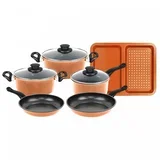HG-04838 set bakrenih posod s neprijemljivim premazom, 9 delov