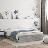 Maison Chic Posteljni okvir - Dvoposteljna postelja - Zakonska postelja s predali siva sonoma 140x190 cm inženirski les, (21696852) | Shoptok.si